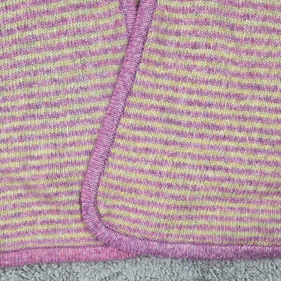 Cabi 4272 Harper Cape Pink Tan Striped Sweater No Armholes Barbiecore One Size - Picture 5 of 8